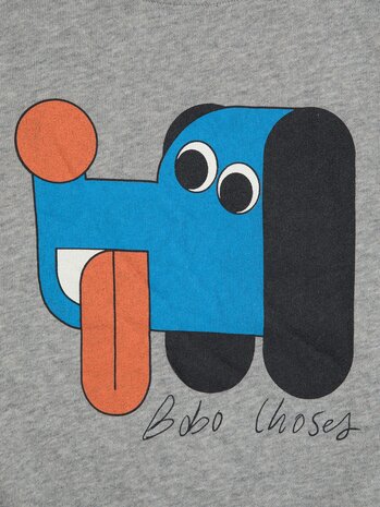 Bobo Choses grijs sweatshirt voor baby's en kids met honden print Bobo Choses grijs sweatshirt voor baby's en kids met honden print