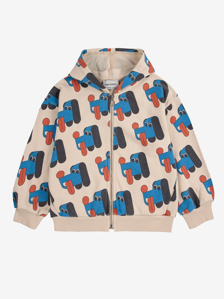 Bobo Choses Doggy Mate all over zipped hoodie Bobo Choses Doggy Mate all over zipped hoodie