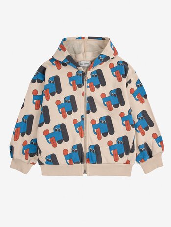 Bobo Choses Doggy Mate all over zipped hoodie Bobo Choses Doggy Mate all over zipped hoodie