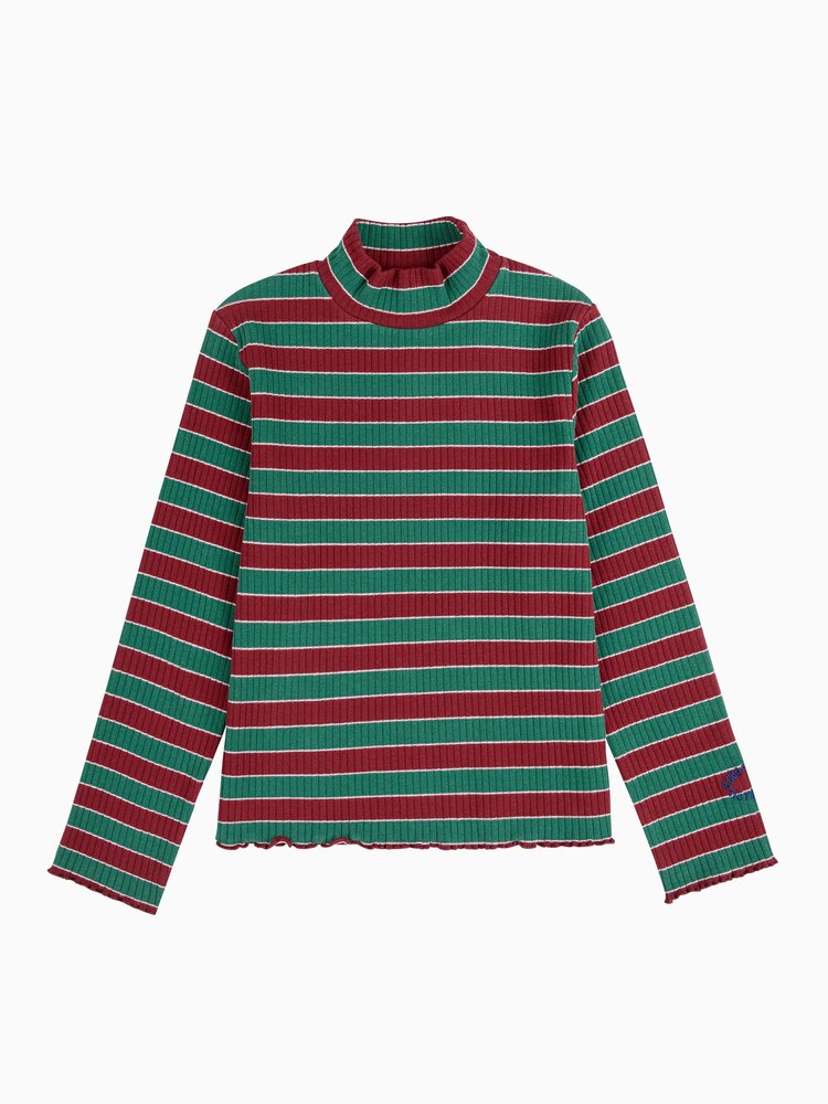 Bobo Choses Multicolor Stripes turtle neck T-shirt Bobo Choses Multicolor Stripes turtle neck T-shirt