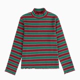 Bobo Choses Multicolor Stripes turtle neck T-shirt Bobo Choses Multicolor Stripes turtle neck T-shirt
