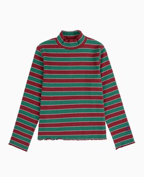 Bobo Choses Multicolor Stripes turtle neck T-shirt Bobo Choses Multicolor Stripes turtle neck T-shirt