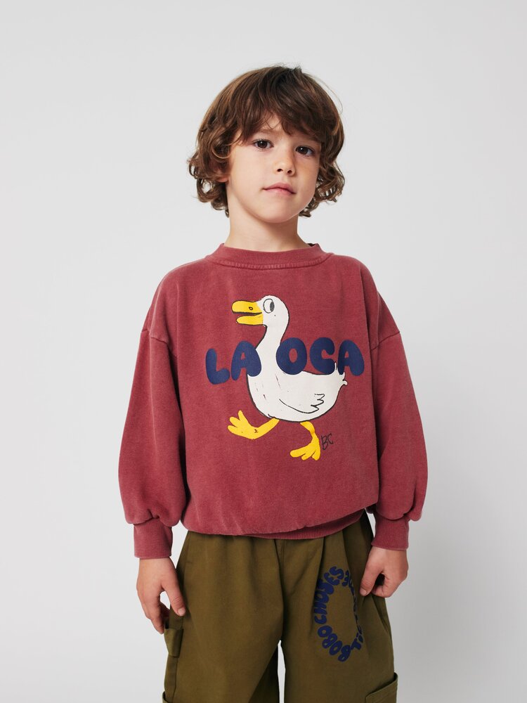 Bobo Choses Bruine kindertrui met print Bobo Choses Bruine kindertrui met print