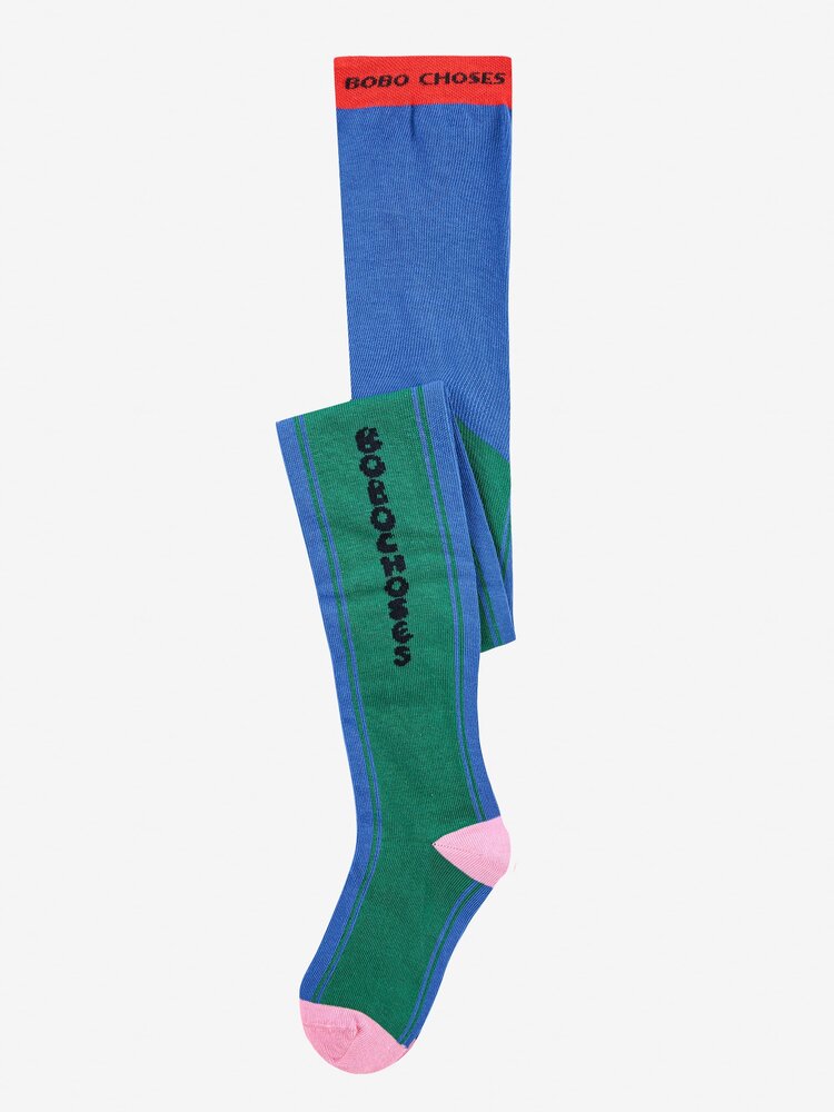 Bobo Choses Bobo Choses color block tights blue / green Bobo Choses Bobo Choses color block tights blue / green