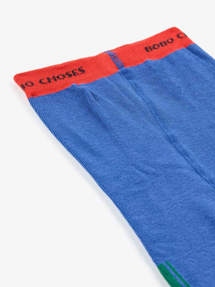 Bobo Choses Bobo Choses color block tights blue / green Bobo Choses Bobo Choses color block tights blue / green