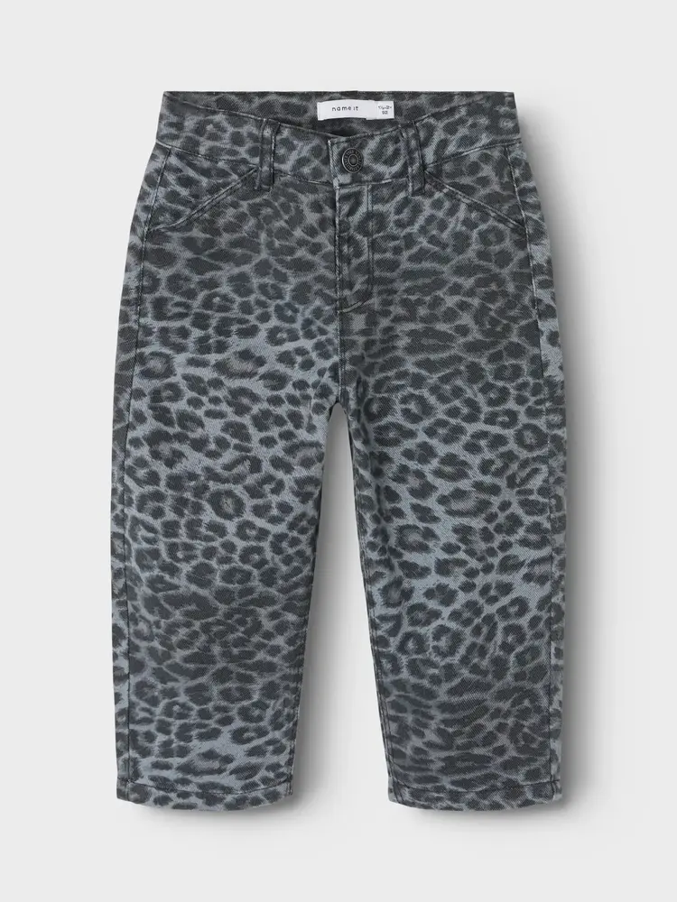Name It 13241509 NMFBELLA MOM PANTS 4444-TD Grey Leopard
