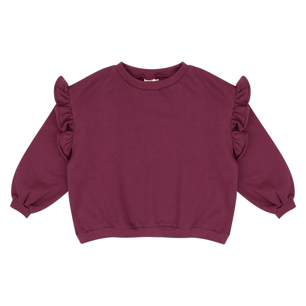 Jacky Sue Lois Ruffle Sweater - burgundy plum Jacky Sue Lois Ruffle Sweater - burgundy plum