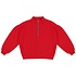 Zoe Zip Sweater - heart red