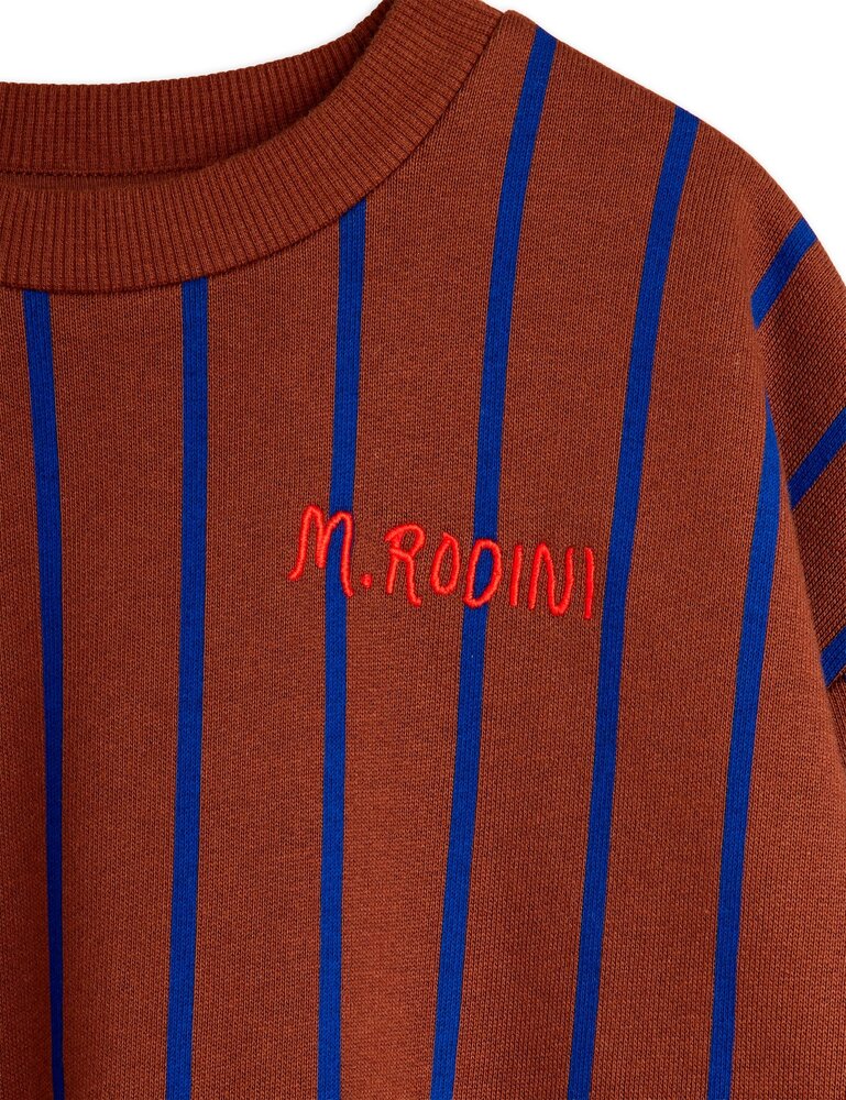 Mini Rodini Vertical stripe aop sweatshirt - Chapter 1 BROWN