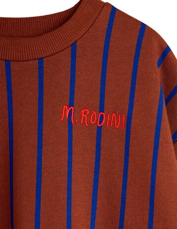 Mini Rodini Vertical stripe aop sweatshirt - Chapter 1 BROWN