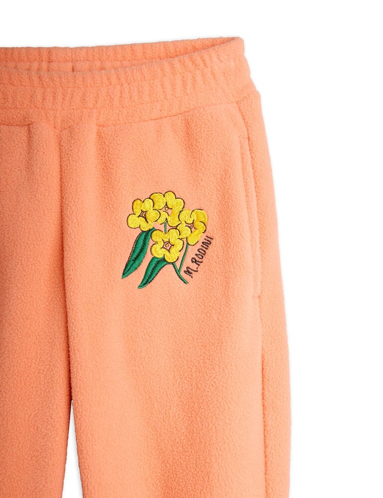 Mini Rodini Alpine flowers emb double brushed double napped fleece trousers - Chapter 1