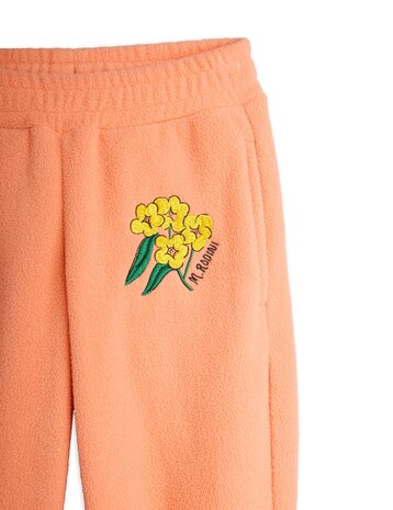Mini Rodini Alpine flowers emb double brushed double napped fleece trousers - Chapter 1