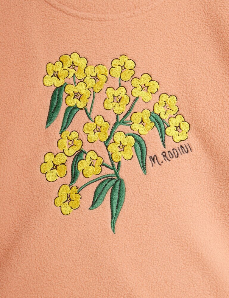 Mini Rodini Alpine flowers emb double brushed double napped fleece ls top - Chapter 1