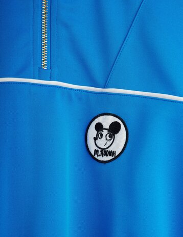 Mini Rodini Ritzratz patch half zip sweatshirt - Chapter 1 BLUE