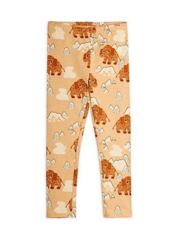 Mini Rodini Mammoth aop leggings - Chapter 1 BEIGE
