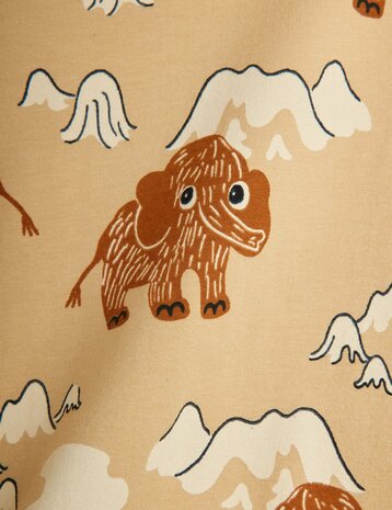 Mini Rodini Mammoth aop leggings - Chapter 1 BEIGE