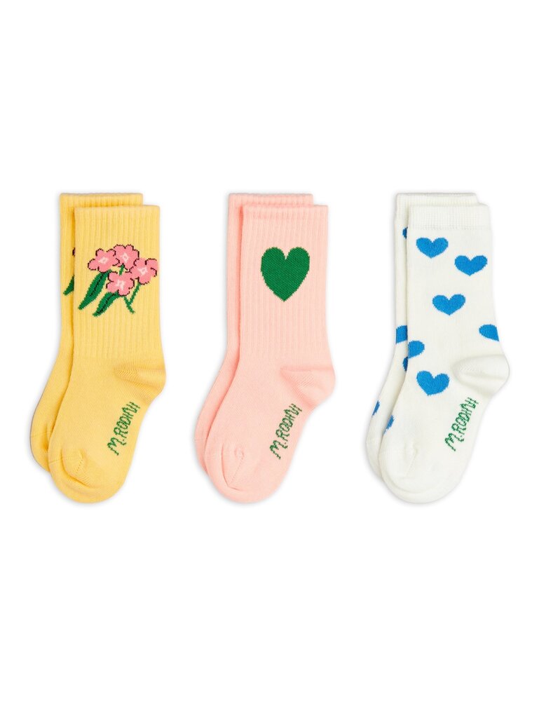 Mini Rodini Alpine flowers 3-pack socks - Chapter 1 MULTI Mini Rodini Alpine flowers 3-pack socks - Chapter 1 MULTI