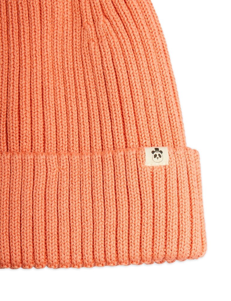 Mini Rodini Knitted rib fold up hat - Chapter 1 PINK Mini Rodini Knitted rib fold up hat - Chapter 1 PINK