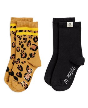 Mini Rodini Basic leopard 2-pack socks - Chapter 1 MULTI Mini Rodini Basic leopard 2-pack socks - Chapter 1 MULTI