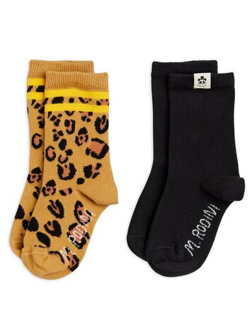 Mini Rodini Basic leopard 2-pack socks - Chapter 1 MULTI