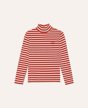 The Campamento Red Stripes Turtle Neck Tshirt The Campamento Red Stripes Turtle Neck Tshirt