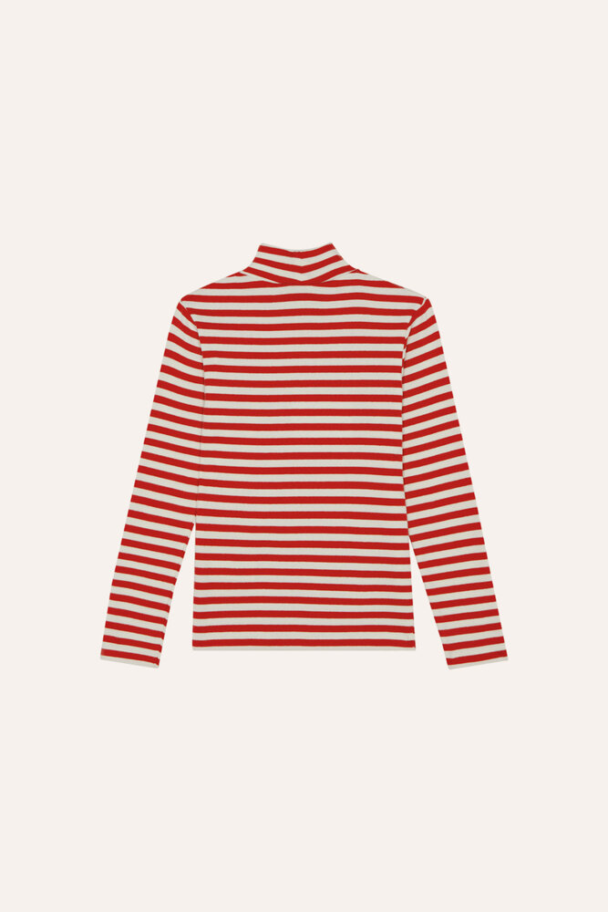 The Campamento Red Stripes Turtle Neck Tshirt The Campamento Red Stripes Turtle Neck Tshirt