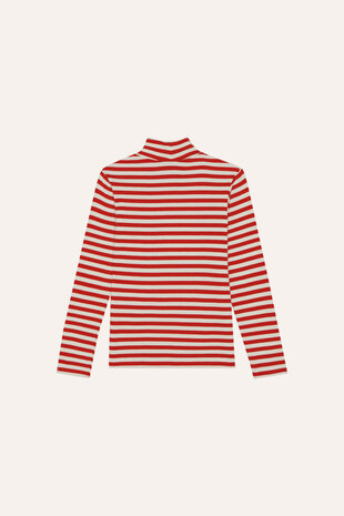 The Campamento Rood/wit gestreept turtleneck shirt