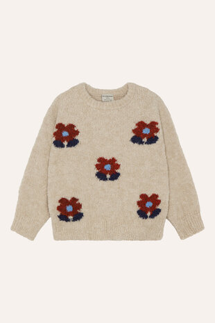 The Campamento Flowers Ecru Jumper The Campamento Flowers Ecru Jumper