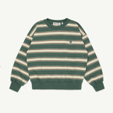 Main Story Bubble Sweatshirt Balsam Green Stripe Fleece Main Story Bubble Sweatshirt Balsam Green Stripe Fleece