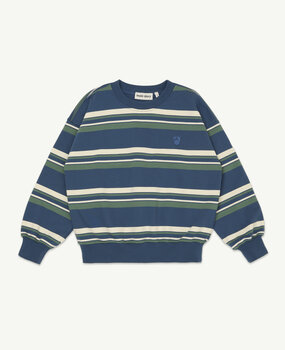 Main Story Bubble Sweatshirt Vintage Indigo Stripe Fleece Main Story Bubble Sweatshirt Vintage Indigo Stripe Fleece