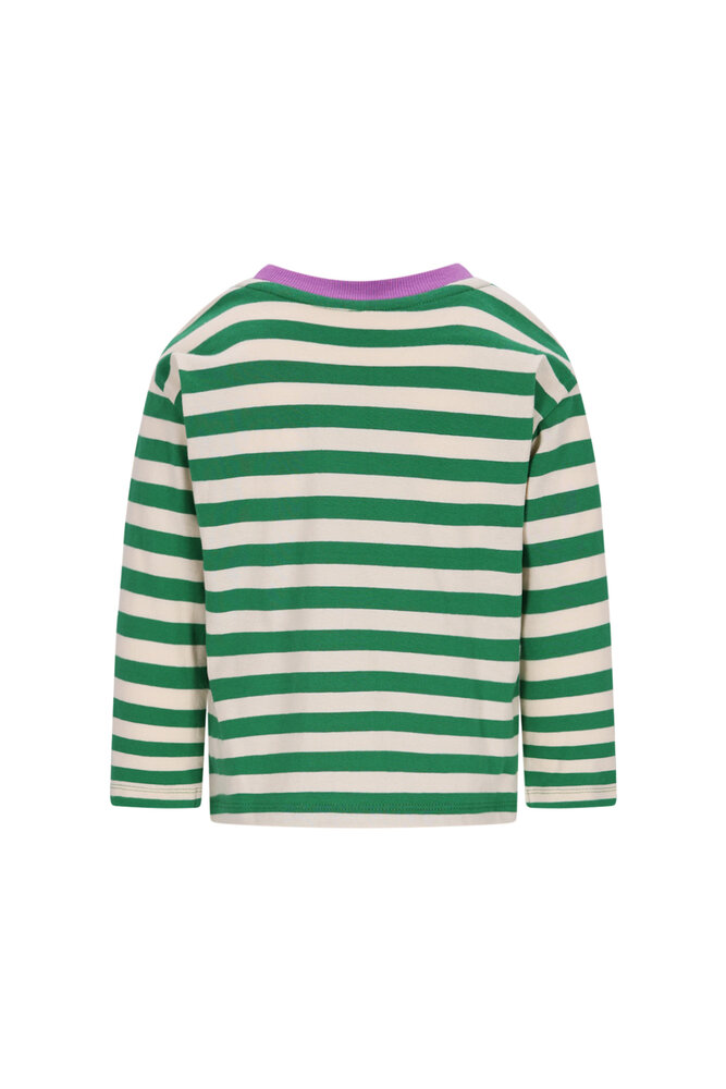 The New Chapter Lou t-shirt stripes 906 green stripes The New Chapter Lou t-shirt stripes 906 green stripes
