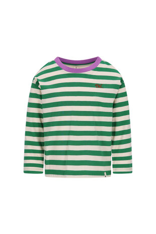 The New Chapter Lou t-shirt stripes 906 green stripes The New Chapter Lou t-shirt stripes 906 green stripes