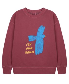 Jelly Mallow Flying Bird Pigment Sweatshirt