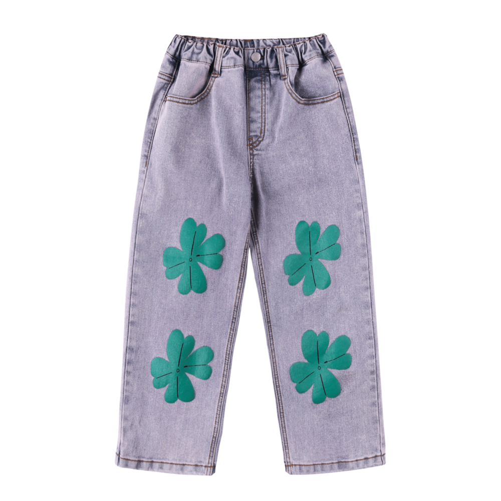 Jelly Mallow Lucky Clover Denim Pants