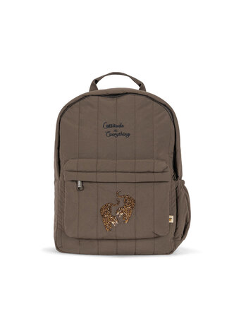 Konges Slojd Juno Quilted Backpack Midi Walnut Konges Slojd Juno Quilted Backpack Midi Walnut