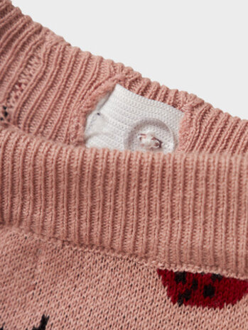 Lil Atelier gebreid broekje voor baby's roze Lil Atelier gebreid broekje voor baby's roze