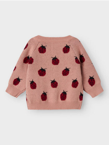 Lil Atelier babyvestje roze met aardbeien Lil Atelier babyvestje roze met aardbeien