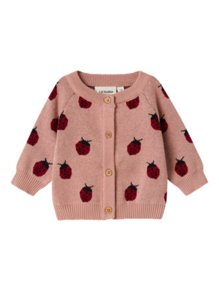 Lil Atelier babyvestje roze met aardbeien Lil Atelier babyvestje roze met aardbeien