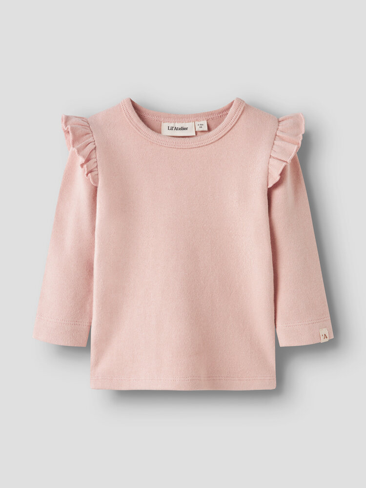 Lil Atelier 13251426 NBFTHORA HYK LS SLIM TOP LIL Cameo Rose