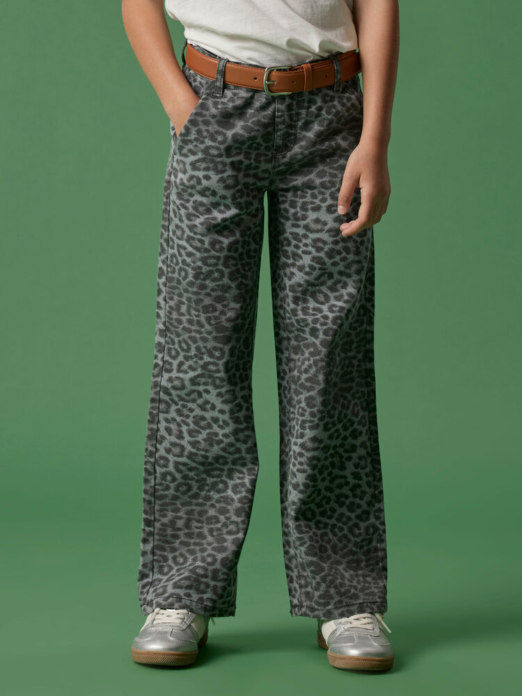 Name It 13241505 NKFROSE WIDE TWI PANTS 4444-TD NOOS Leo Grey