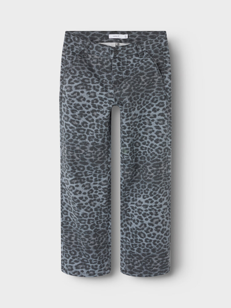 Name It 13241505 NKFROSE WIDE TWI PANTS 4444-TD NOOS Leo Grey