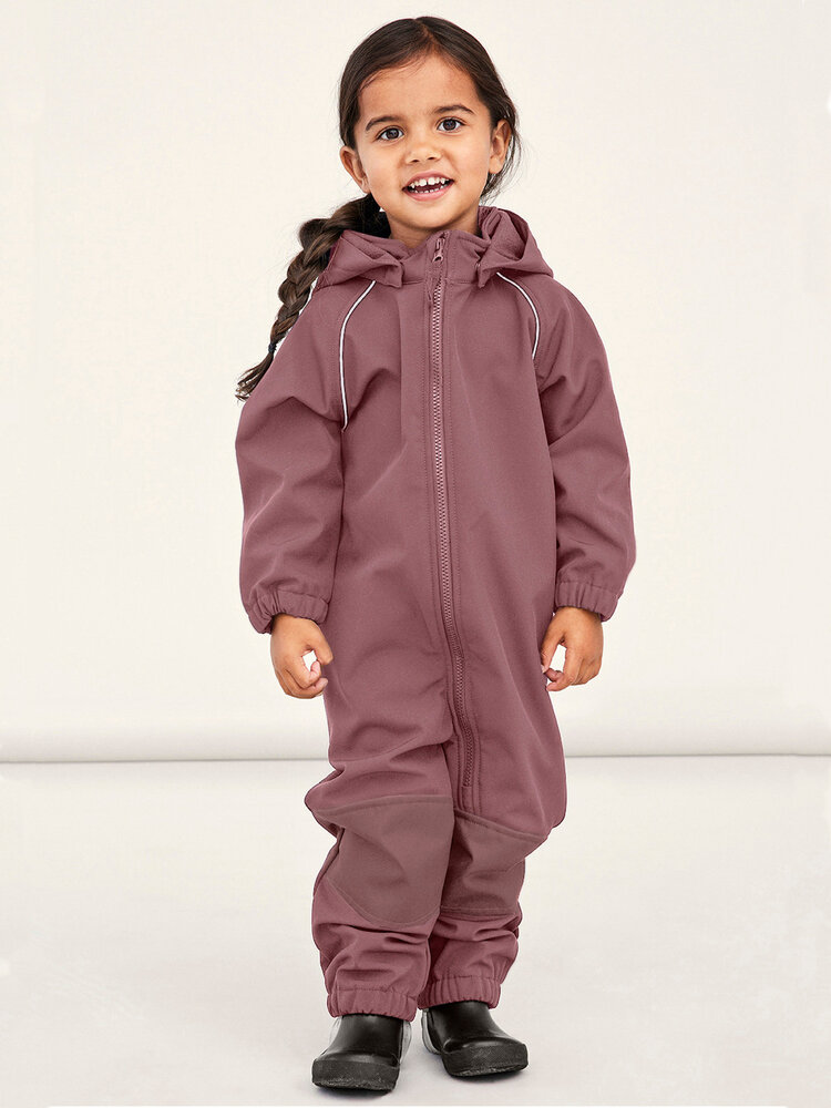 Name It 13165364 NMNALFA SOFTSHELL SUIT SOLID FO Wistful Mauve