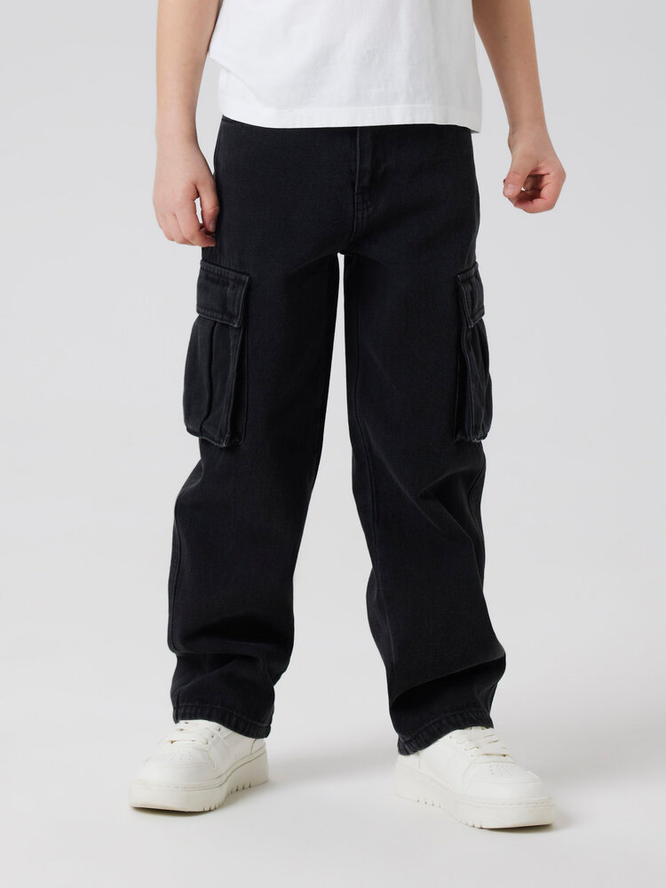 Name It 13231769 NKMRYAN ST CARGO JEANS 5910-IM Black Denim