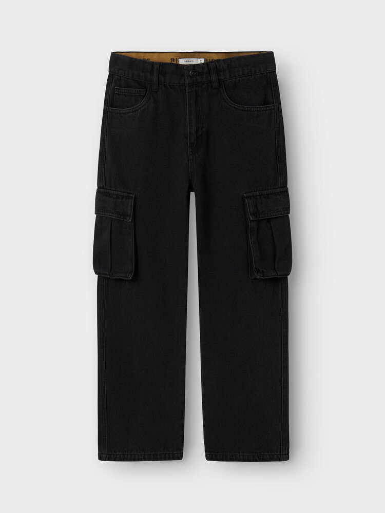 Name It 13231769 NKMRYAN ST CARGO JEANS 5910-IM Black Denim