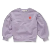 Sproet & Sprout Sweatshirt puff sleeves heart Lavender Sproet & Sprout Sweatshirt puff sleeves heart Lavender