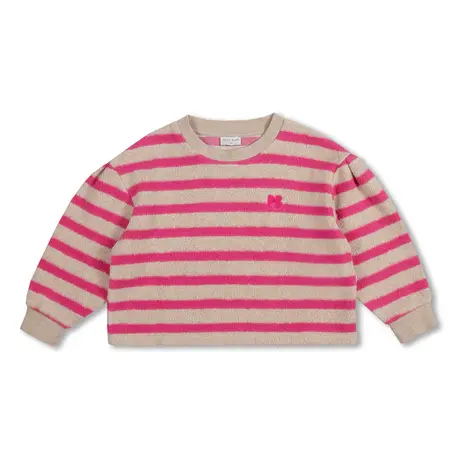 Petit Blush Teddy Sweater Stripe Petit Blush Teddy Sweater Stripe