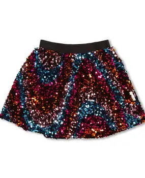 Petit Blush Sequins Skirt Multi Color