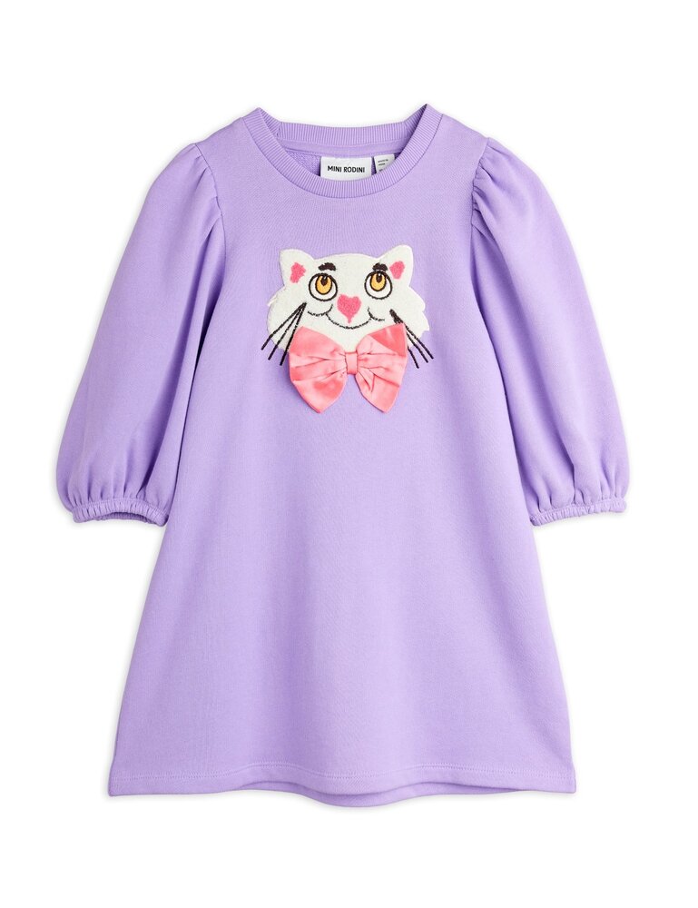 Mini Rodini Cat with bowtie chenille sweatdress - Chapter 2 Mini Rodini Cat with bowtie chenille sweatdress - Chapter 2