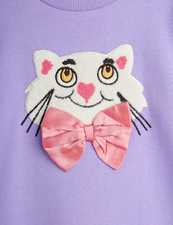 Mini Rodini Cat with bowtie chenille sweatdress - Chapter 2 Mini Rodini Cat with bowtie chenille sweatdress - Chapter 2