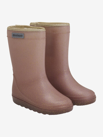 En Fant Gevoerde regenlaarzen Glitter - 4612 Rose Taupe